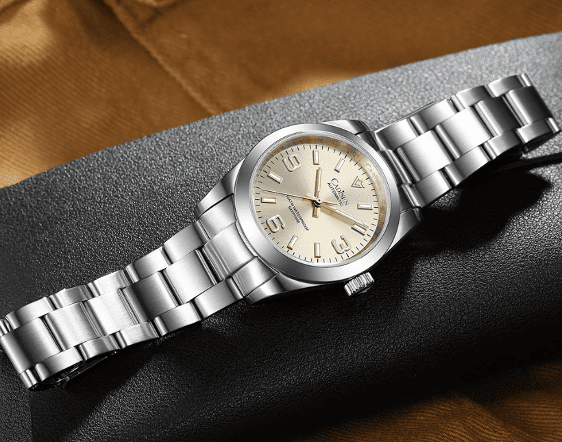Relogio Mecanico CADISEN Dress Watch Tiffany Gold 5