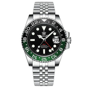 Relogio Mecanico Masculino GMT Watch V2 Black Green 1