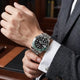 Relogio Mecanico Masculino GMT Watch V2 Black Green no pulso
