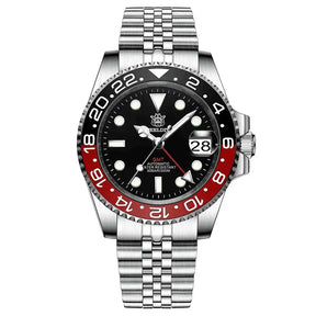 Relogio Mecanico Masculino GMT Watch V2 Black Red 1