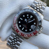 Relogio Mecanico Masculino GMT Watch V2 Black Red de frente 3