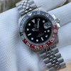 Relogio Mecanico Masculino GMT Watch V2 Black Red de frente 5