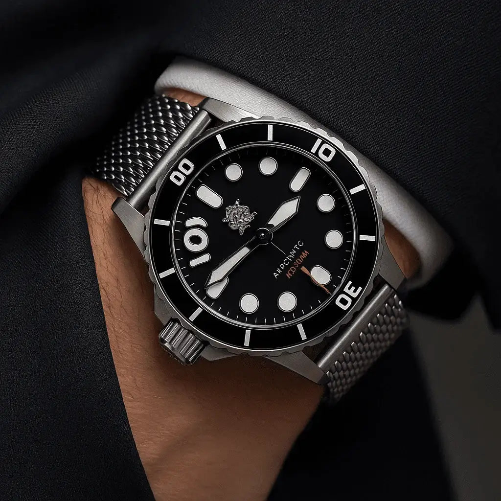 Relogio Mecanico Masculino Leviathan 25000M no pulso