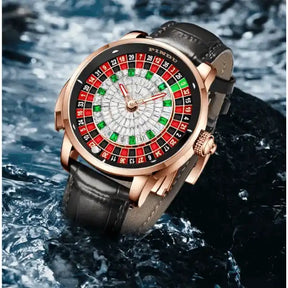 Relogio Mecanico Masculino Roulette Royale Black Gold 5