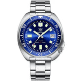 Relogio Mecanico Masculino Turtle V2 Silver Blue frente