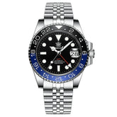 Relogio Mecanico Masculnio GMT Watch V2 Black Blue 1