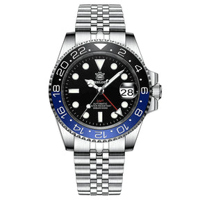 Relogio Mecanico Masculnio GMT Watch V2 Black Blue 1