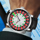 Relogio Mecanico Roulette Royale Black Silver no pulso