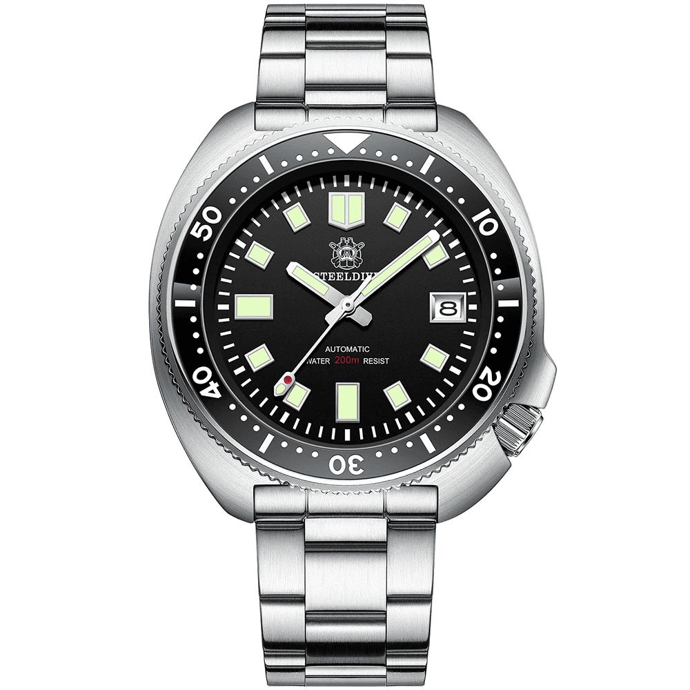 Relogio Mecanico STEELDIVE King Turtle Dive Watch V2 Black 1