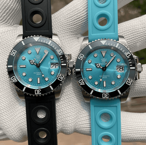 Relogio Mecanico STEELDIVE Submariner Homage Turquoise Blue 6