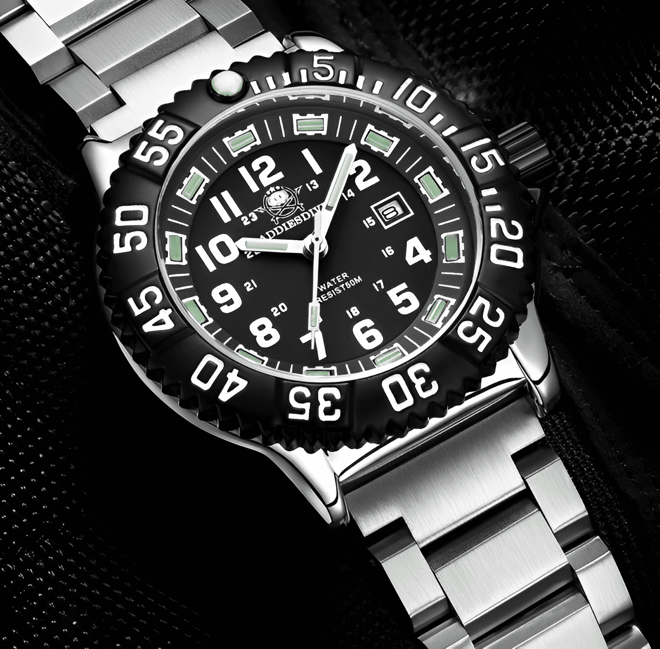 Relogio Quartz ADDIESDIVE Navy Seal Silver 3