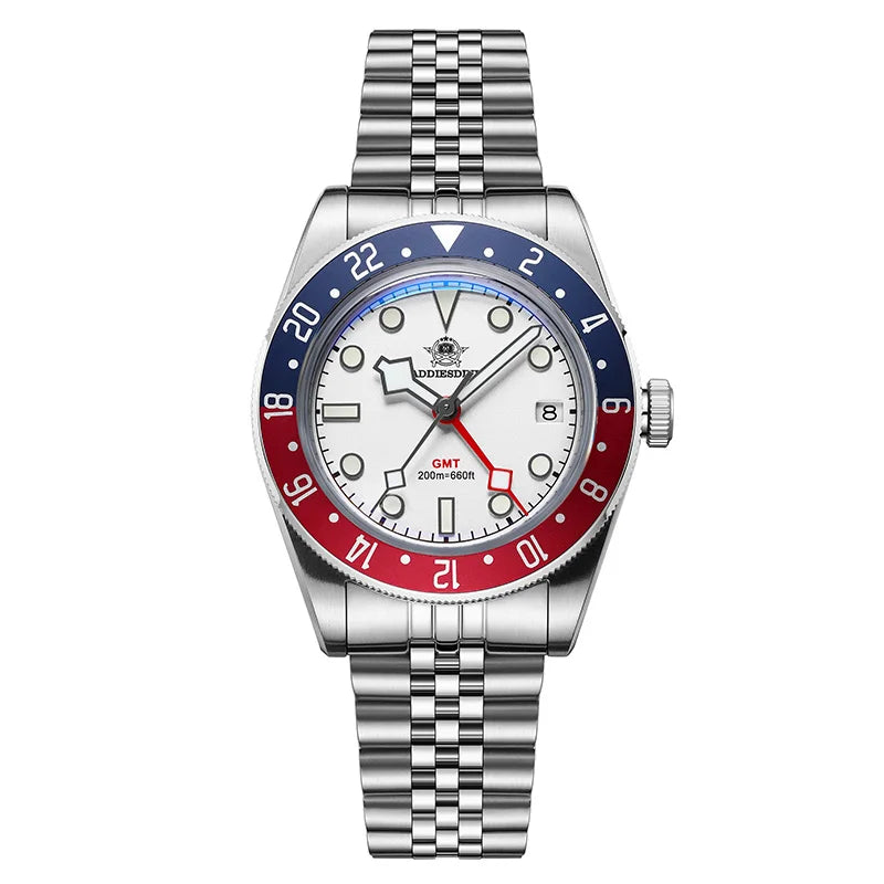 Relogio Quartz ADDIESDIVE Pepsi GMT 1