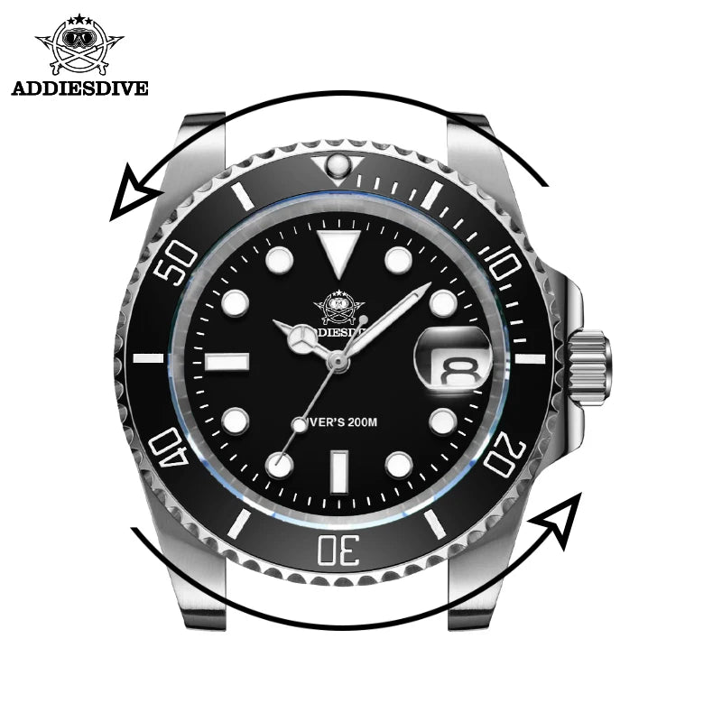Relógio Quartz ADDIESDIVE Submariner Black 4