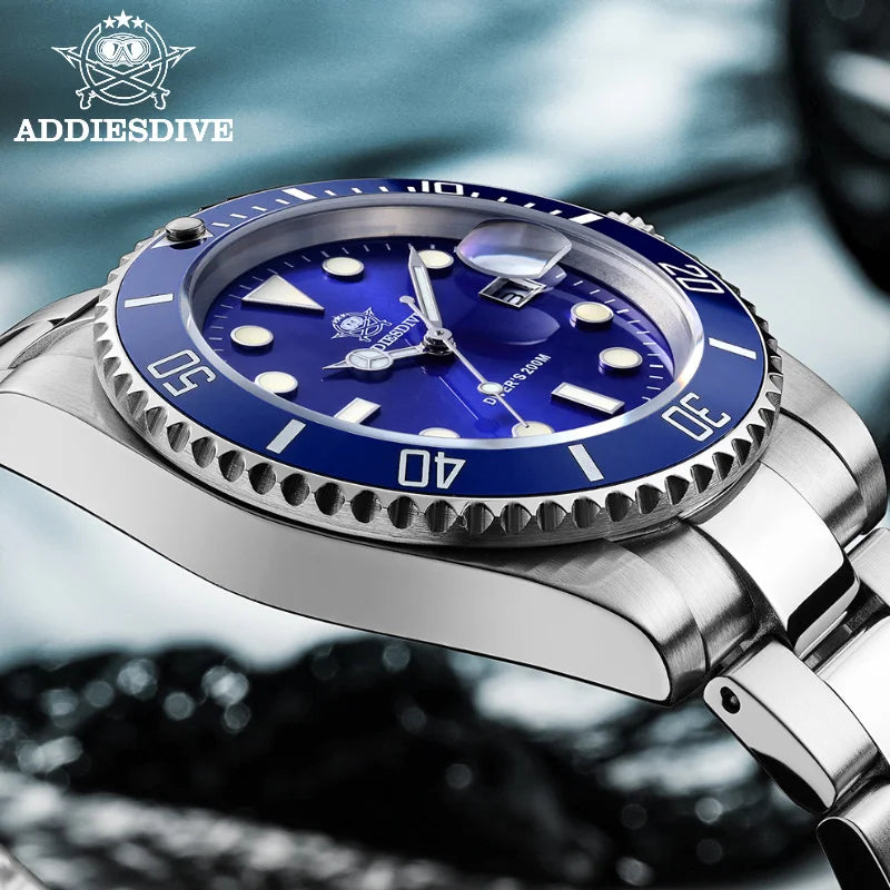 Relógio Quartz ADDIESDIVE Submariner Blue 3