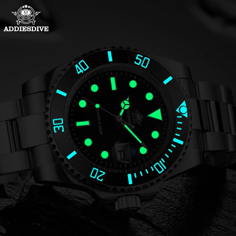 Relógio Quartz ADDIESDIVE Submariner Blue 5