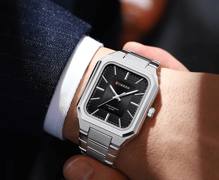 Relogio Quartz CURREN Cartier Look-Alike Black 2