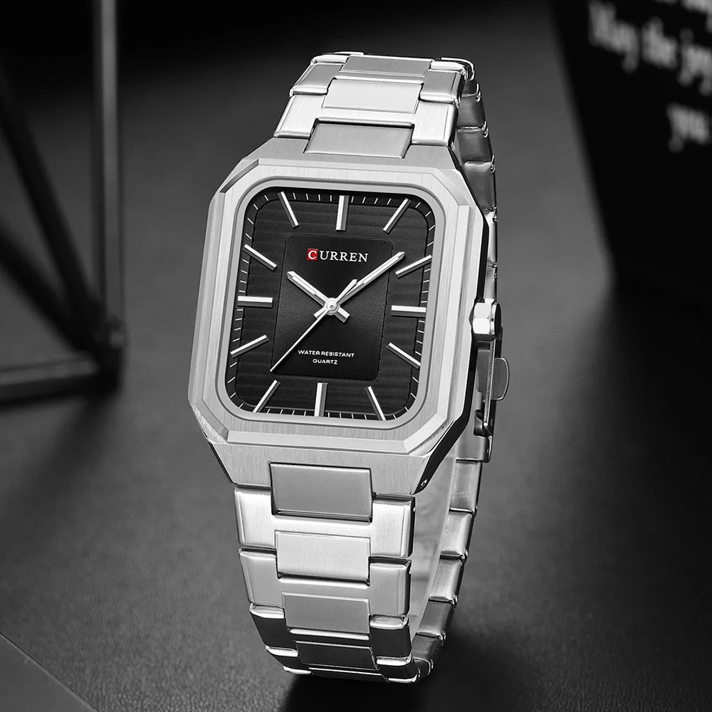 Relogio Quartz CURREN Cartier Look-Alike Black 4