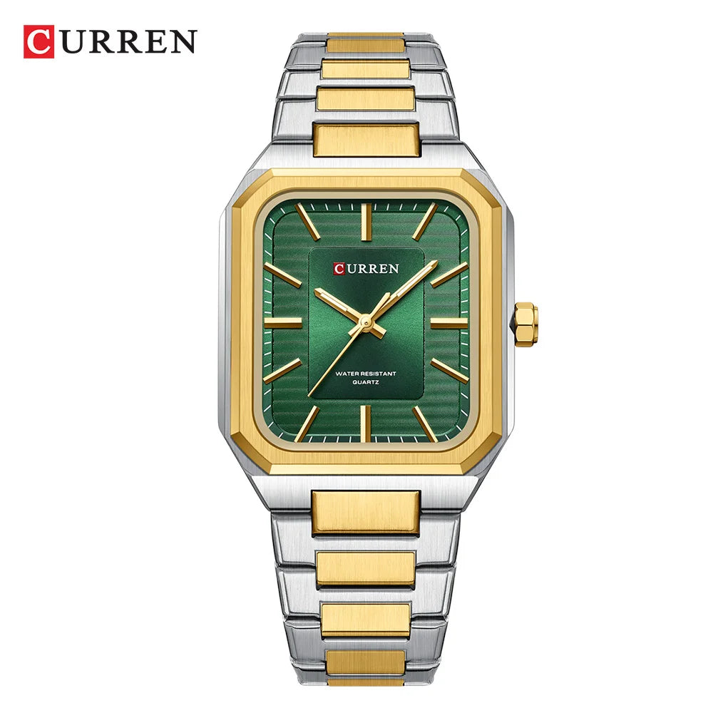 Relogio Quartz CURREN Cartier Look-Alike Green Gold 1
