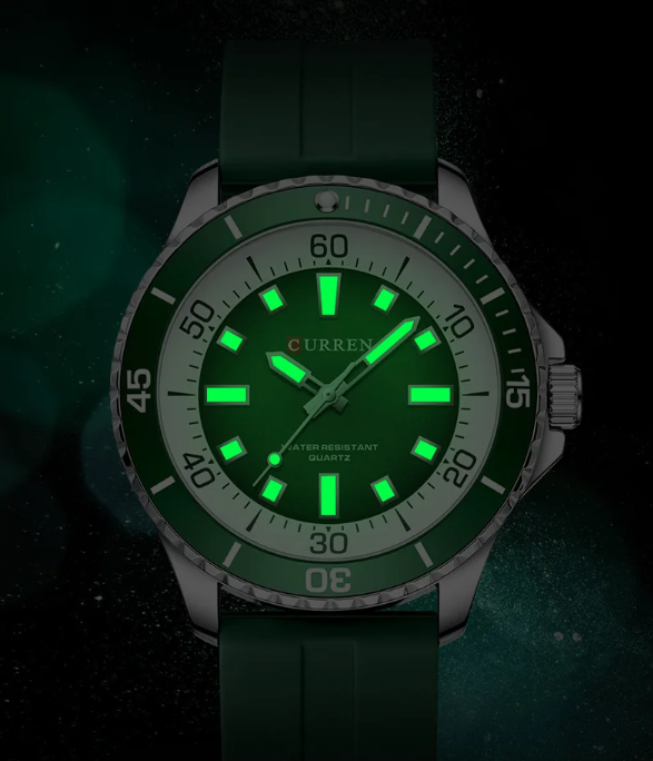 Relógio Quartz CURREN Sport Green Eraser 6