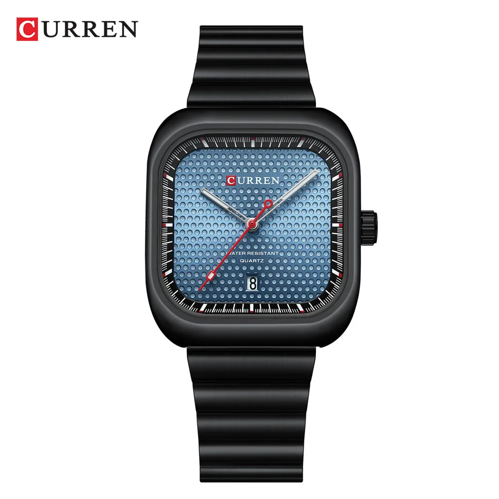 Relogio Quartz CURREN Square with Bracelet Blue 1