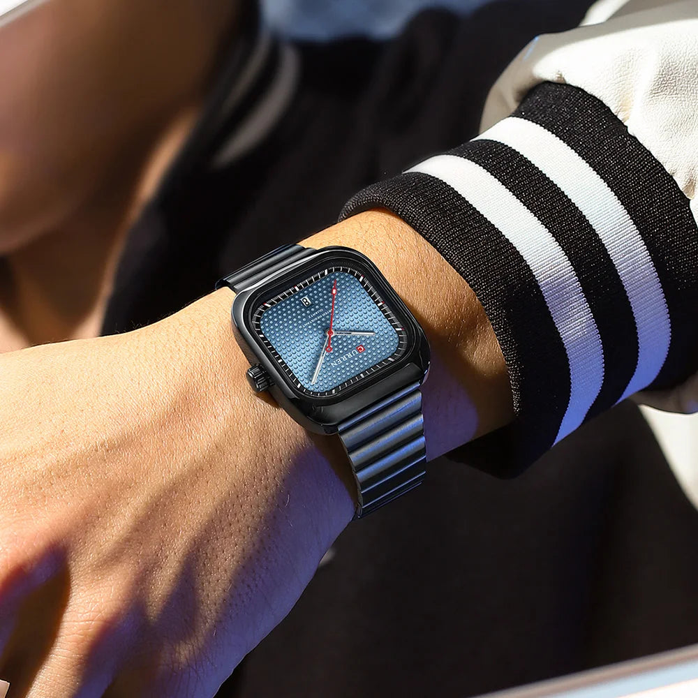 Relogio Quartz CURREN Square with Bracelet Blue 2