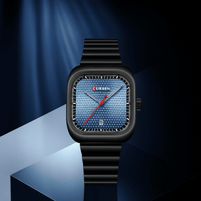 Relogio Quartz CURREN Square with Bracelet Blue 4