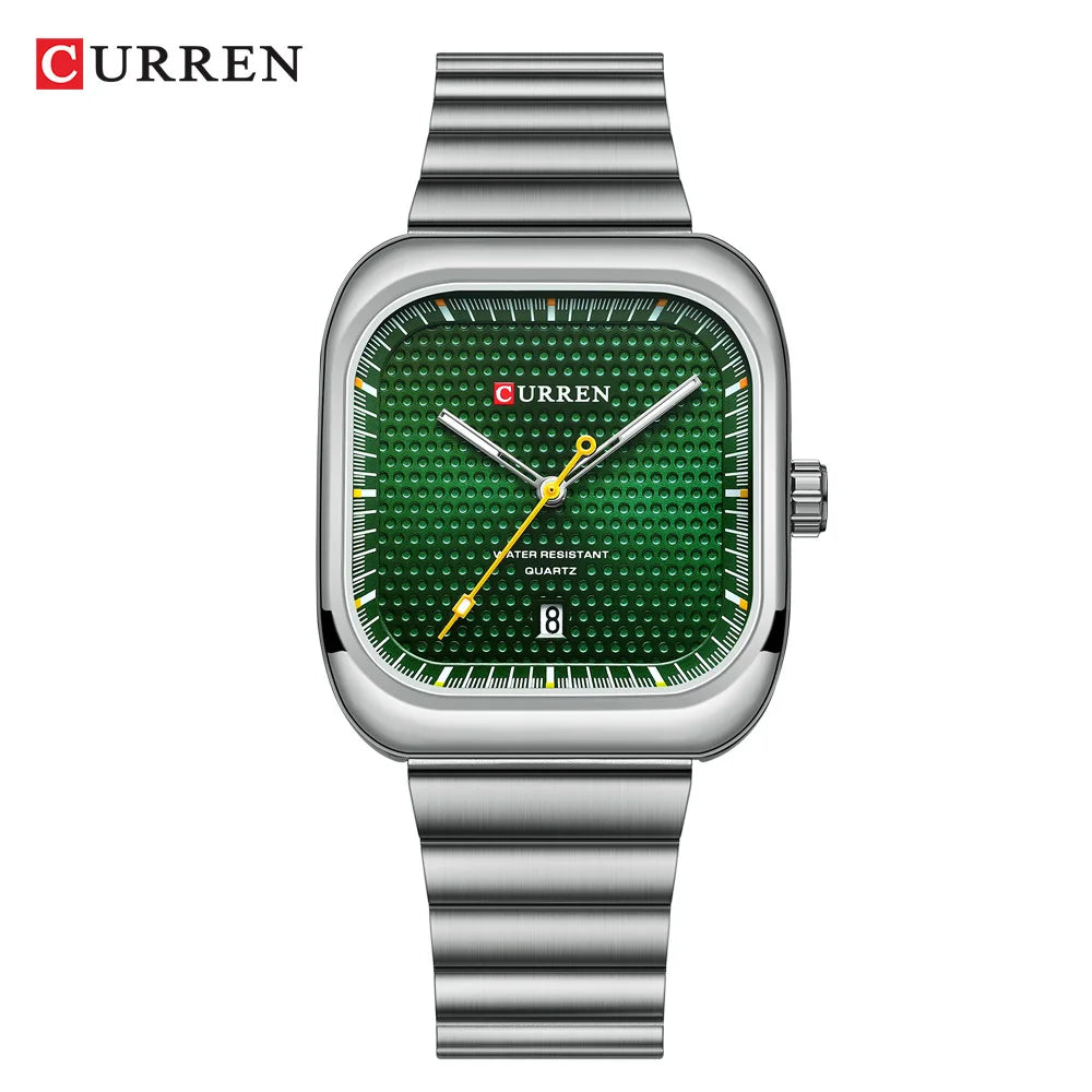 Relogio Quartz CURREN Square with Bracelet Green 1