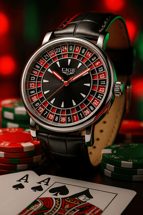 Relógio Quartz LIGE Casino Royale Prata 3
