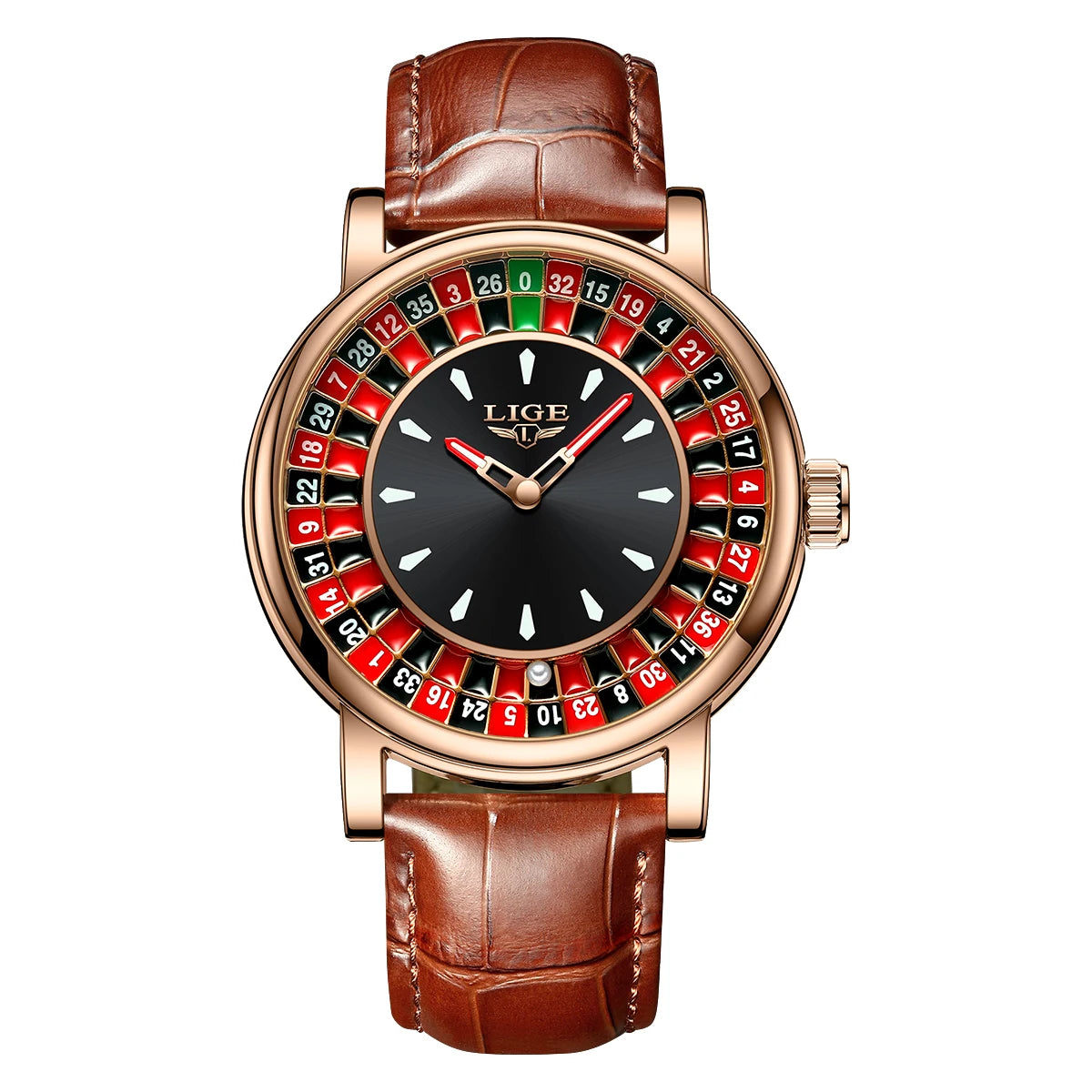 Relógio Quartz LIGE Casino Royale Rose Gold 1