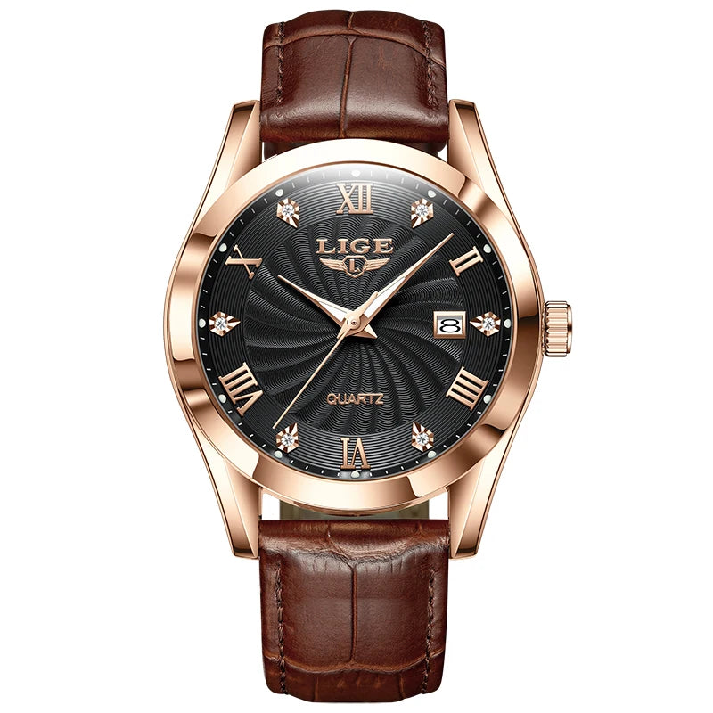 Relogio Quartz LIGE Luxo 1