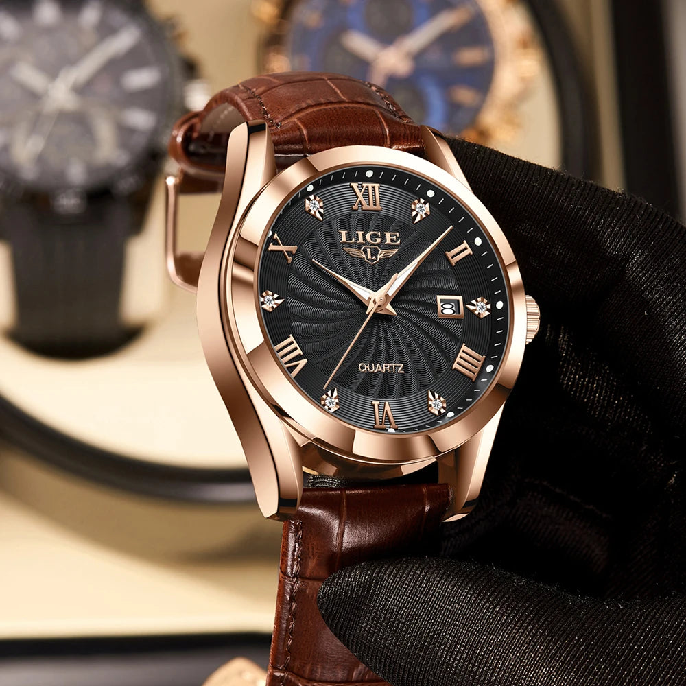 Relogio Quartz LIGE Luxo 3