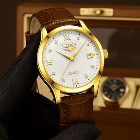 Relógio Quartz LIGE Luxo Branco 2