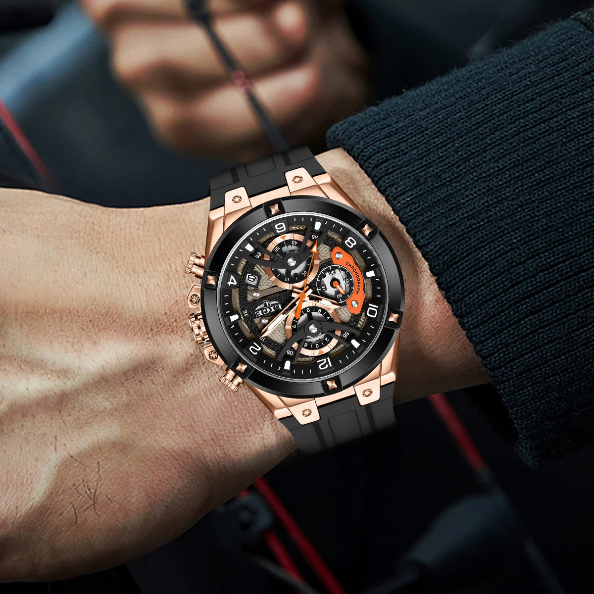 Relogio Quartz LIGE Sports Watch 4