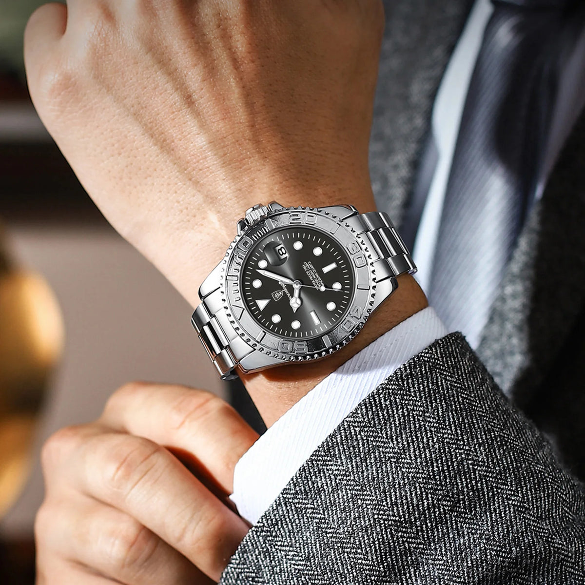 Relogio Quartz POEDAGAR 680 Masculino de Luxo 2