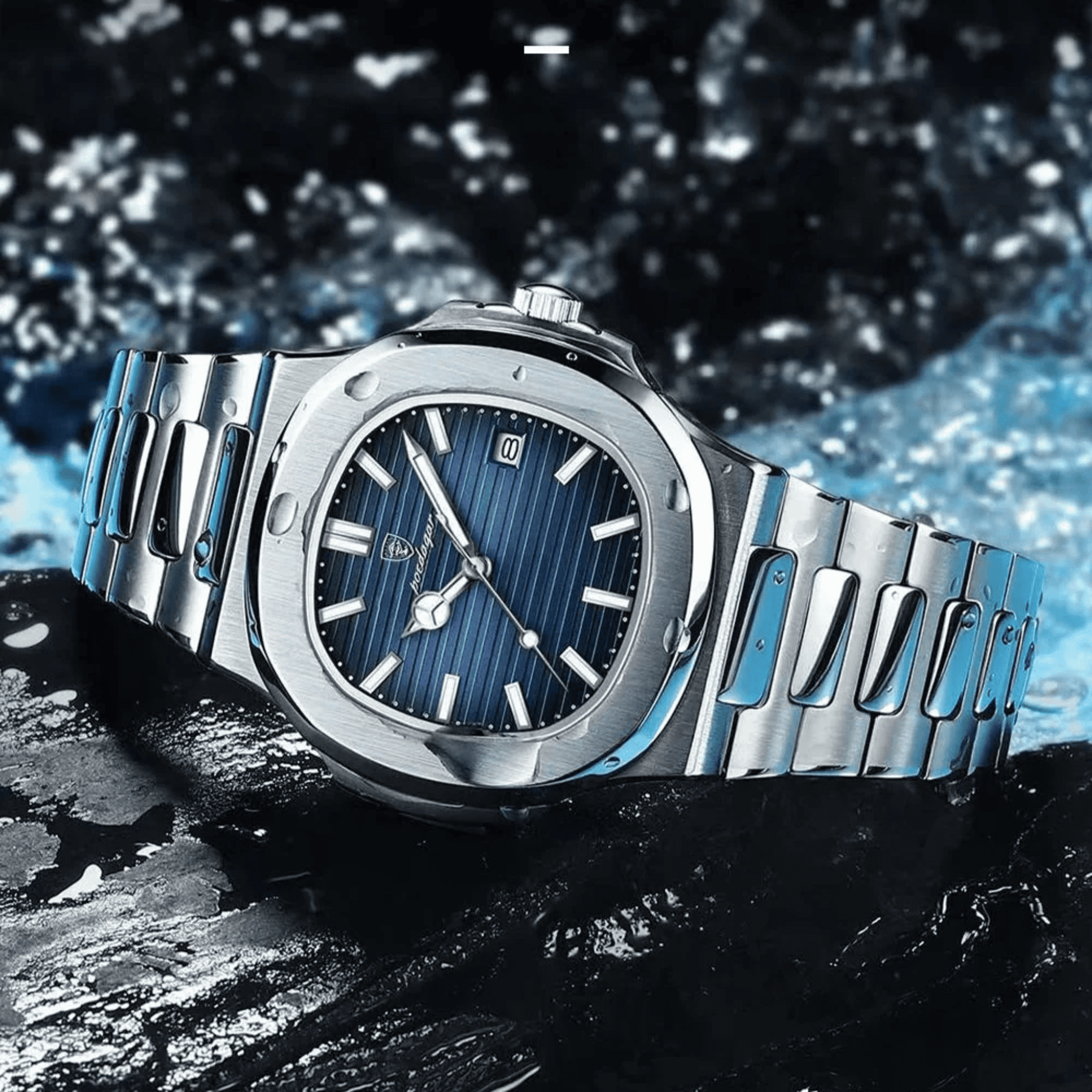 Relógio Quartz POEDAGAR Deluxe Azul 4