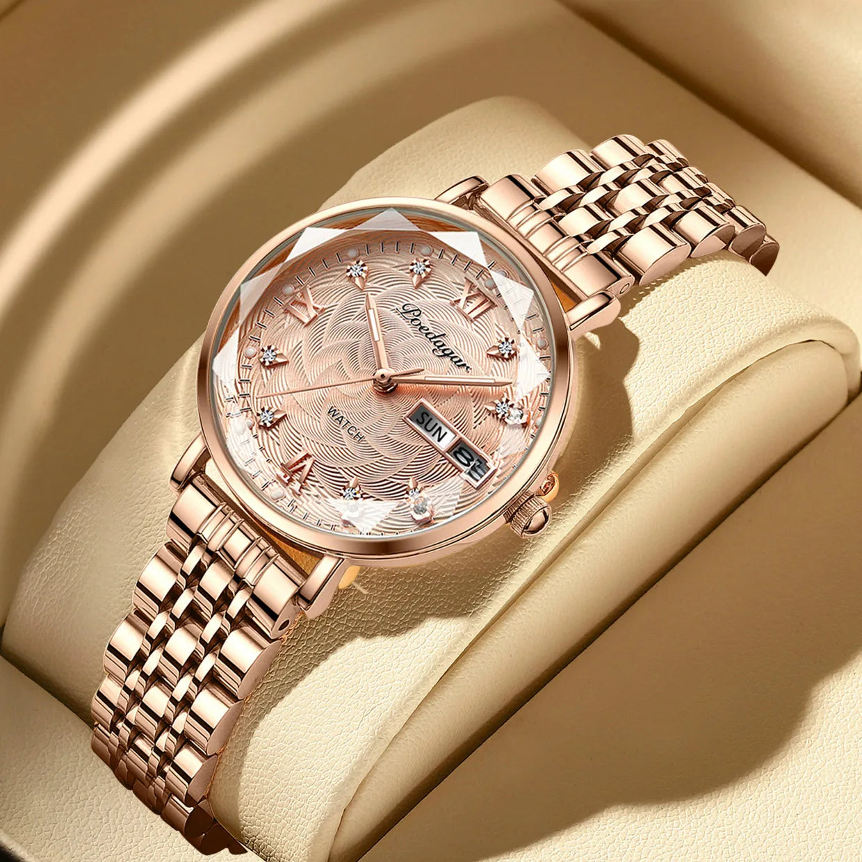 Relogio Quartz POEDAGAR Feminino Luxo 2