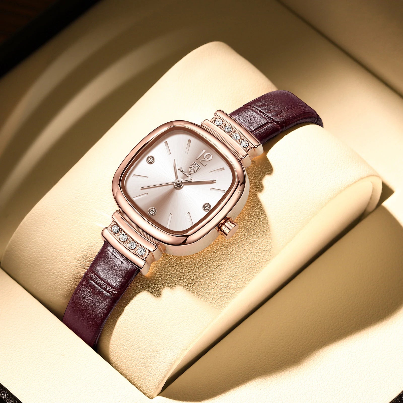 Relogio Quartz POEDAGAR Feminino Square 4