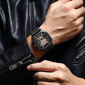 Relógio Quartz POEDAGAR Square Dial 3