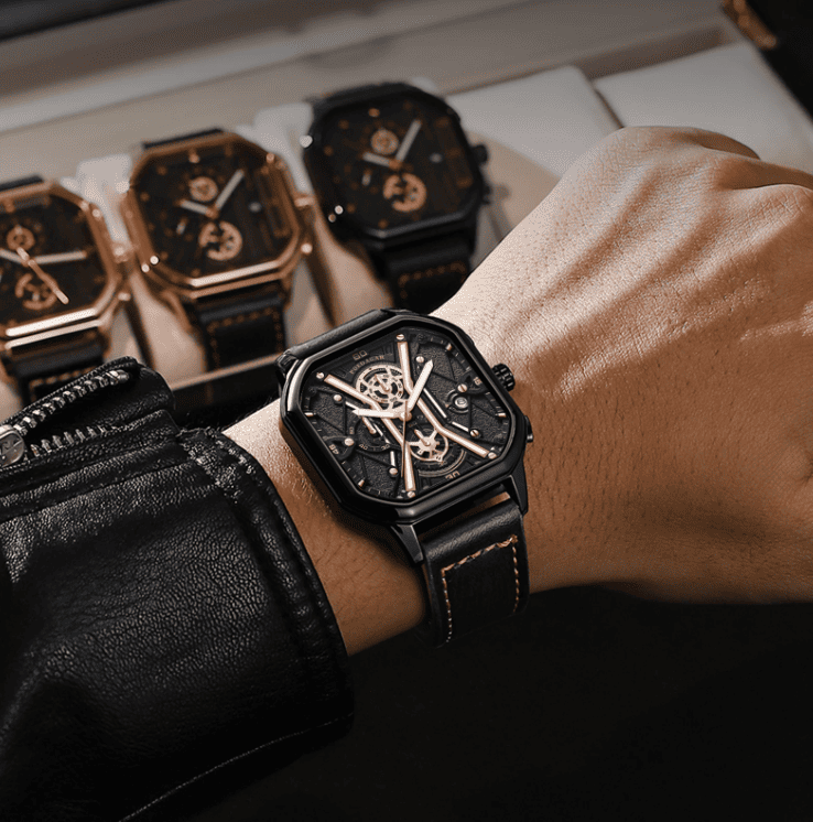 Relogio Quartz POEDAGAR Square Dial 4