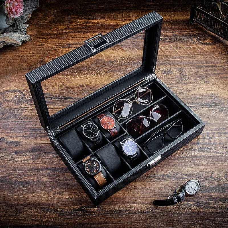 Relogios Masculino e Oculos de Fibra de Carbono 3