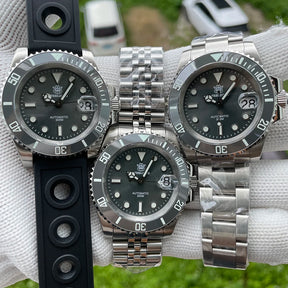 Relógio Mecânico STEELDIVE Submariner Silver