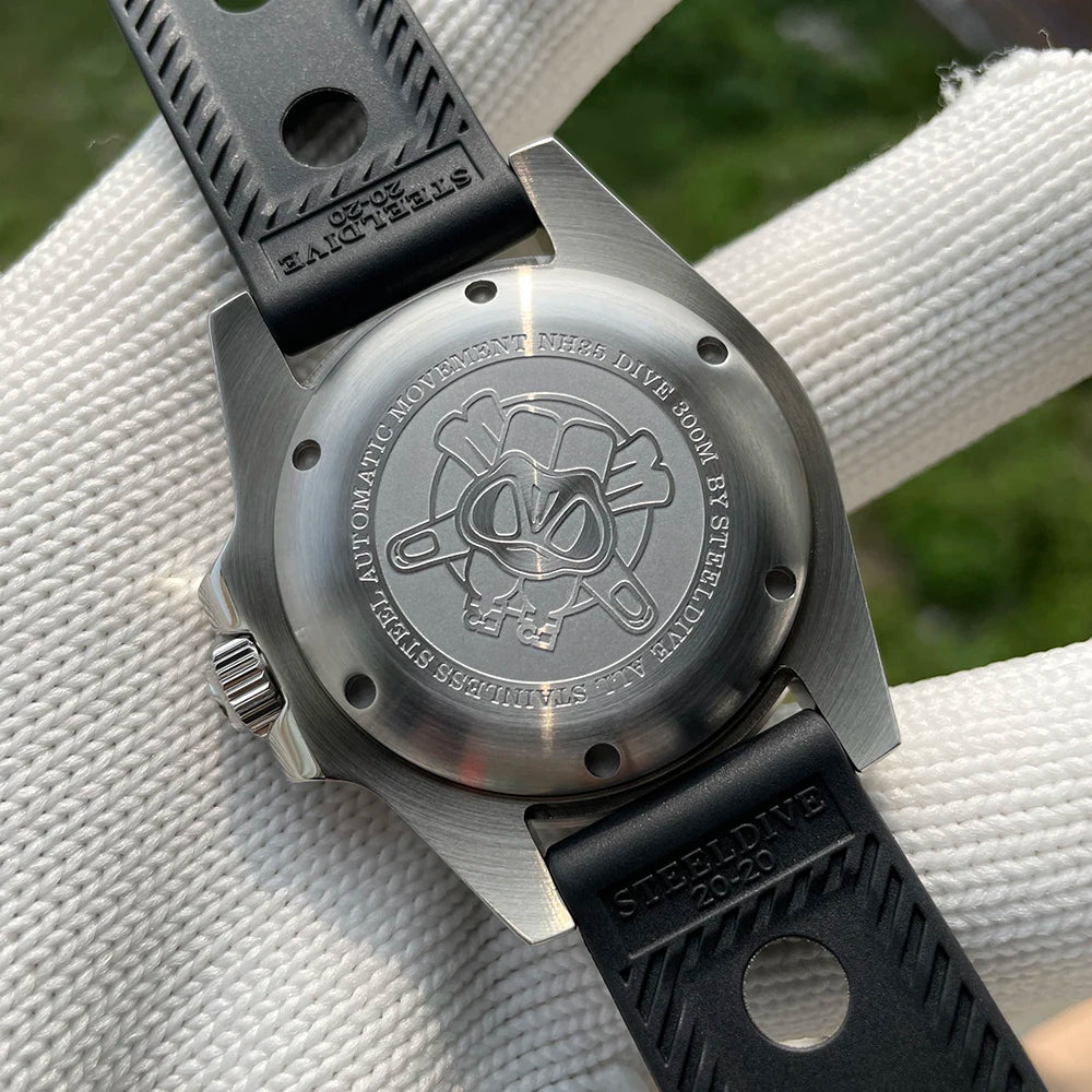 Relógio Mecânico STEELDIVE Submariner Silver