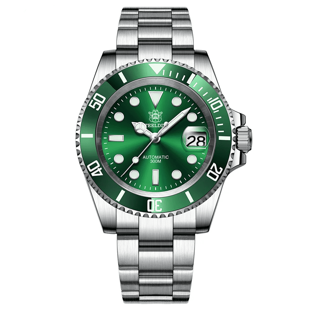 Relógio Automático Silver Green Submariner