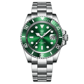 Relógio Automático Silver Green Submariner