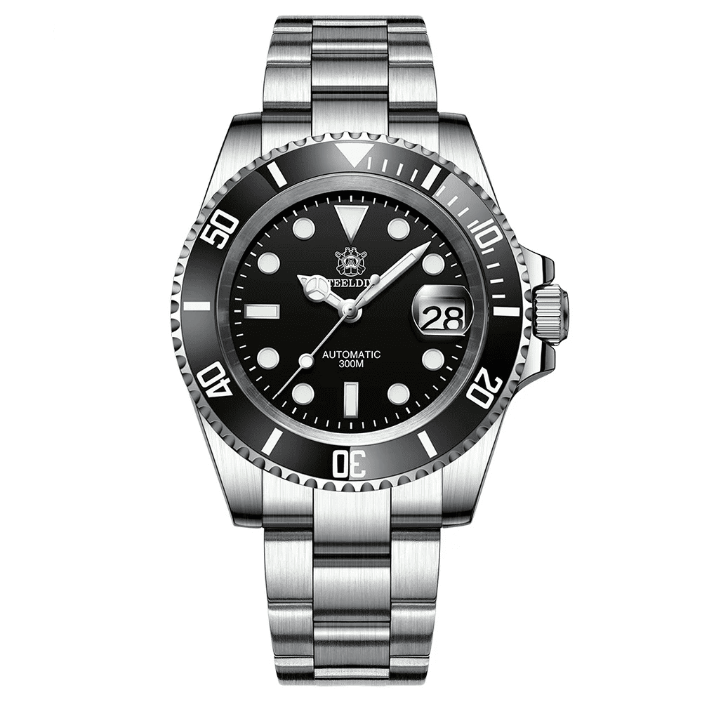 Relógio Automático Silver Black Submariner