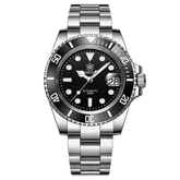 Relógio Automático Silver Black Submariner