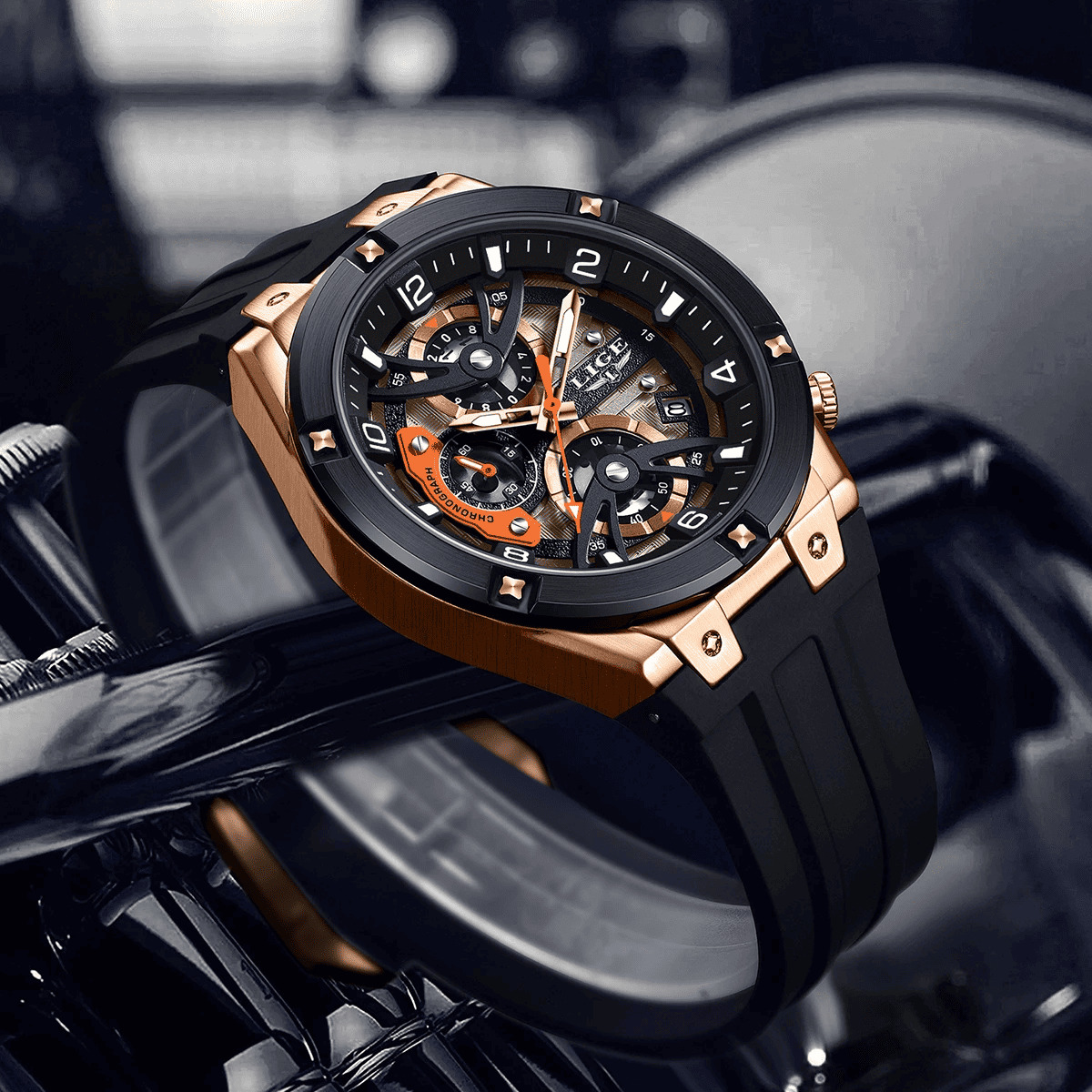 Relógio Cronógrafo Velocity X Black Gold